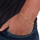 Kit Banhado Ouro 18k Piastrini Corrente 2mm-60cm + Pulseira 2mm-18cm + Pingente Cruz