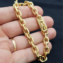 Pulseira Banhada Ouro 18k Cadeado 8mm-20cm