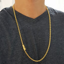 Corrente Banhado Ouro 18k Cadeado 4mm-60cm