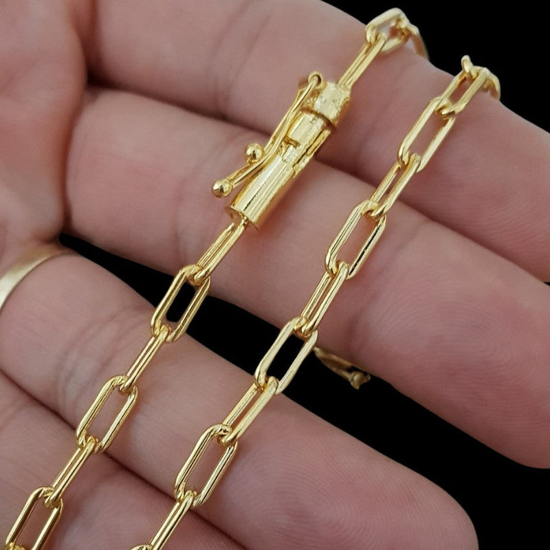 Corrente Banhado Ouro 18k Cartier 4mm-60cm