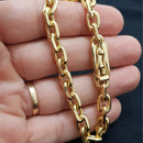 Pulseira Banhada Ouro 18k Cadeado 8mm-20cm