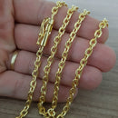 Corrente Banhado Ouro 18k Cadeado 4mm-60cm