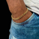 Pulseira Banhada Ouro 18k Groumet 5mm-20cm