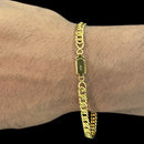 Pulseira Banhada Ouro 18k Groumet 5mm-20cm