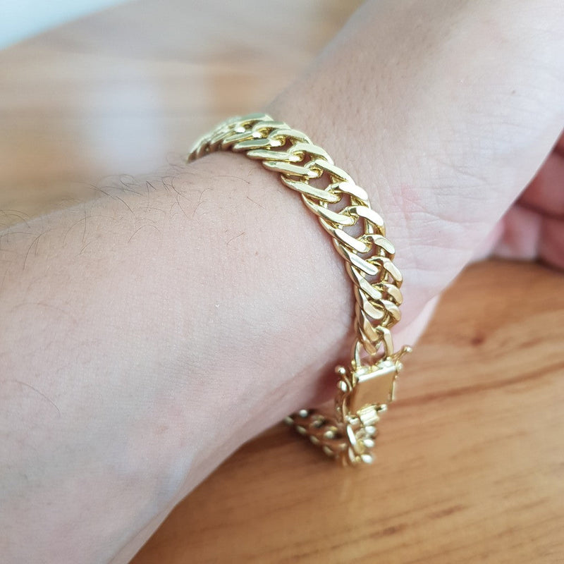 Pulseira Banhada Ouro 18k Lacraia 8mm-20cm