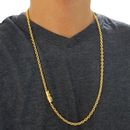 Corrente Banhado Ouro 18k Cadeado 4mm-60cm