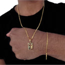 Kit Banhado Ouro 18k Piastrini Corrente 2mm-60cm + Pulseira 2mm-18cm + Pingente Cruz